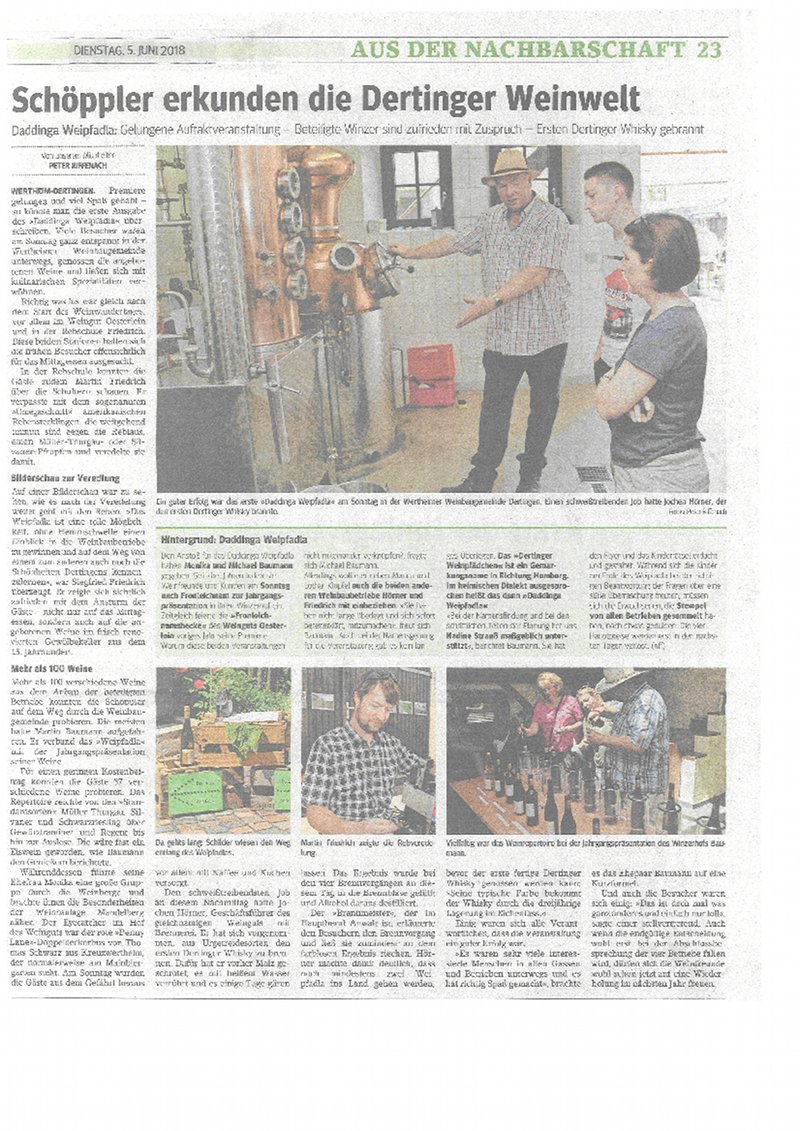 Schöppler erkunden die Dertinger Weinwelt