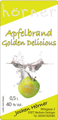 Apfelbrand Golden Delicious 0,5l