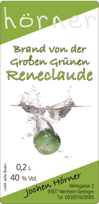 Große grüne Reneclaude 0,2l