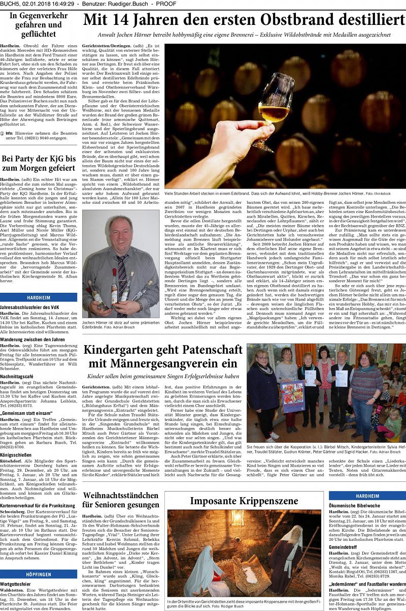 Mit 14 Jahren den ersten Obstbrand destiliert